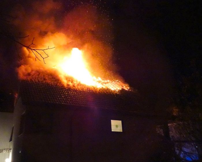 Dachstuhlbrand in Reichenau-Mittelzell